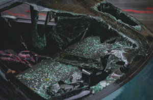 smashed car